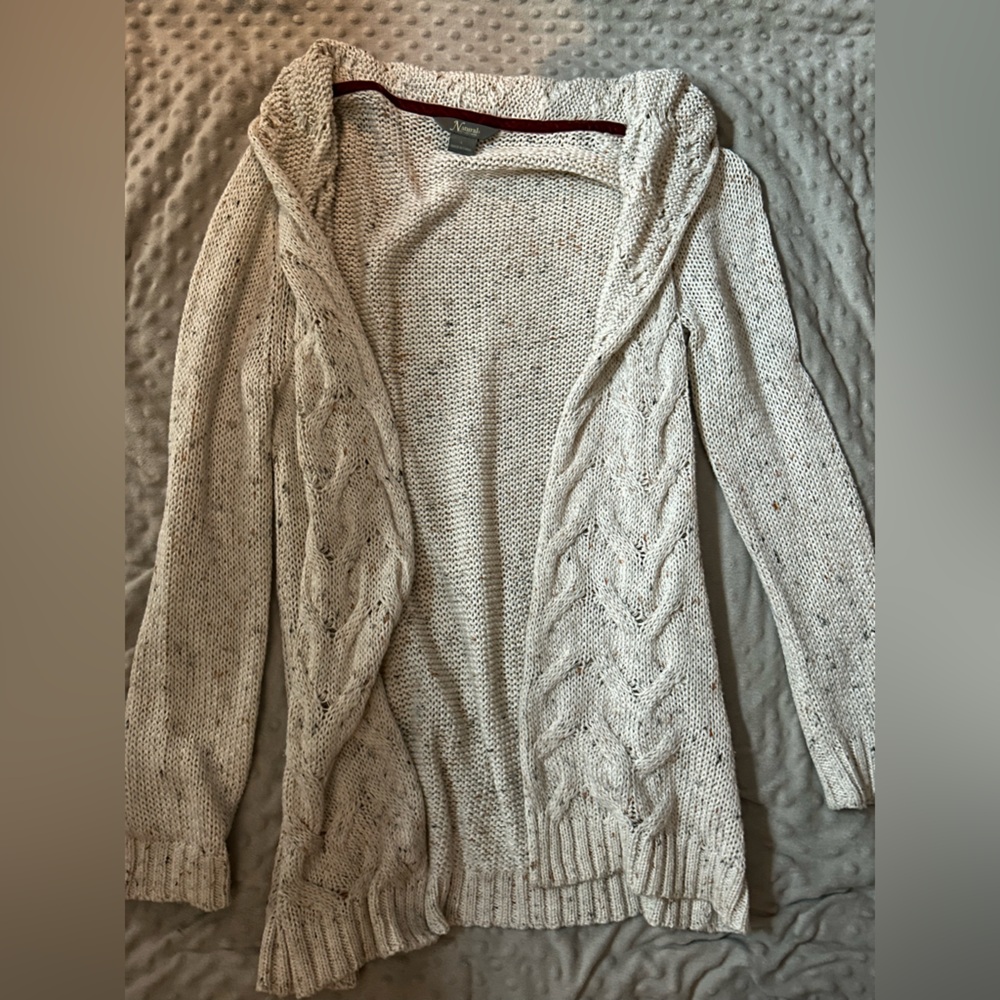 Women's Cream Cable Knit Sweater